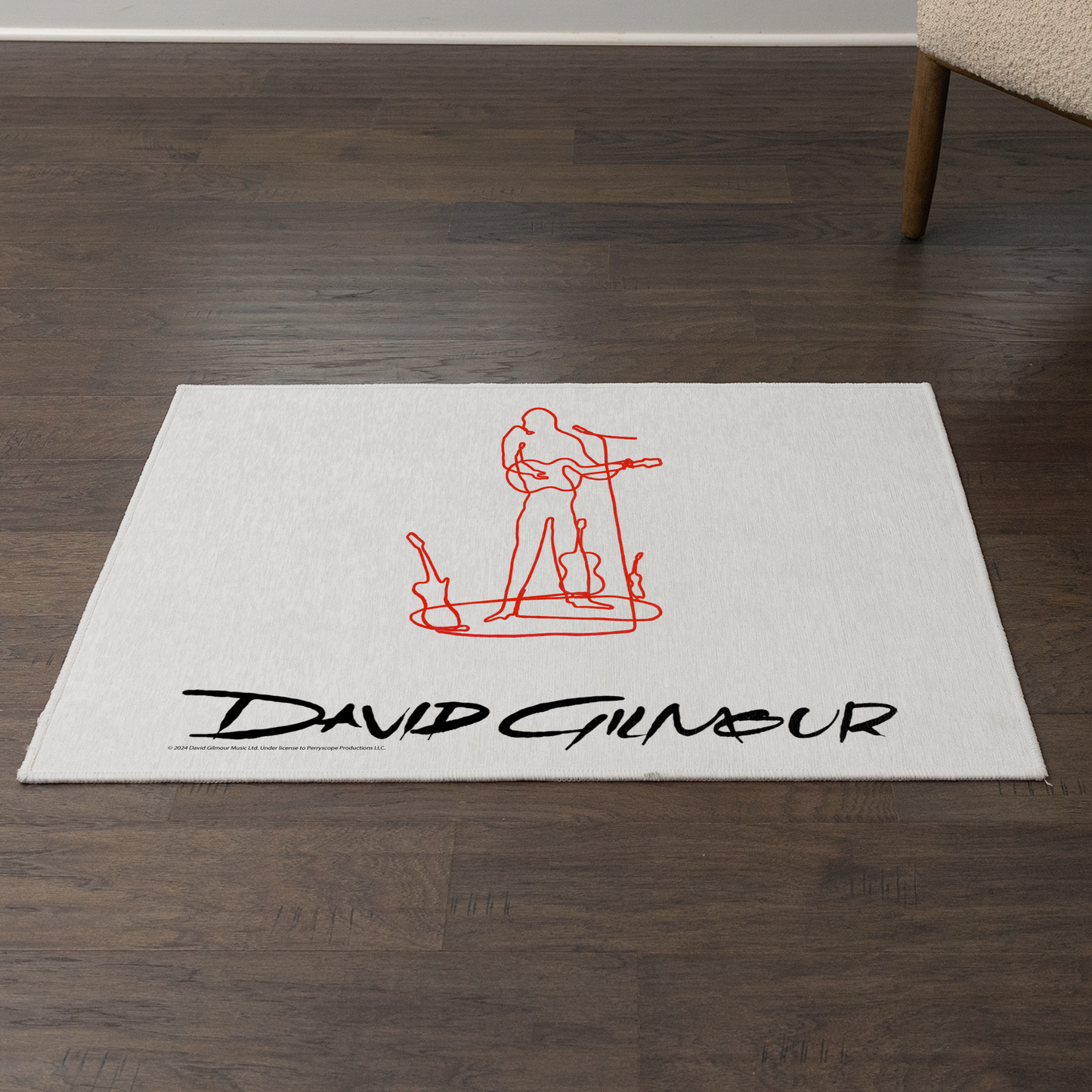 David Gilmour Line Art with Area Rug rectangular