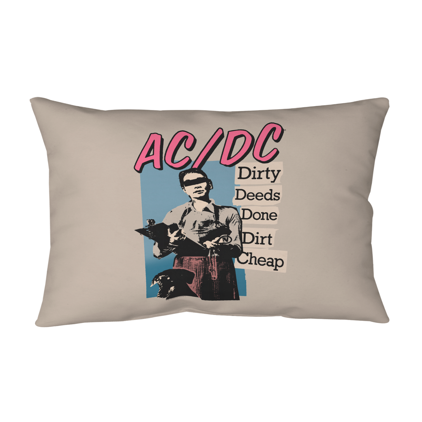 ACDC Dirty Deeds Done Dirt Cheap Pillow rectangular