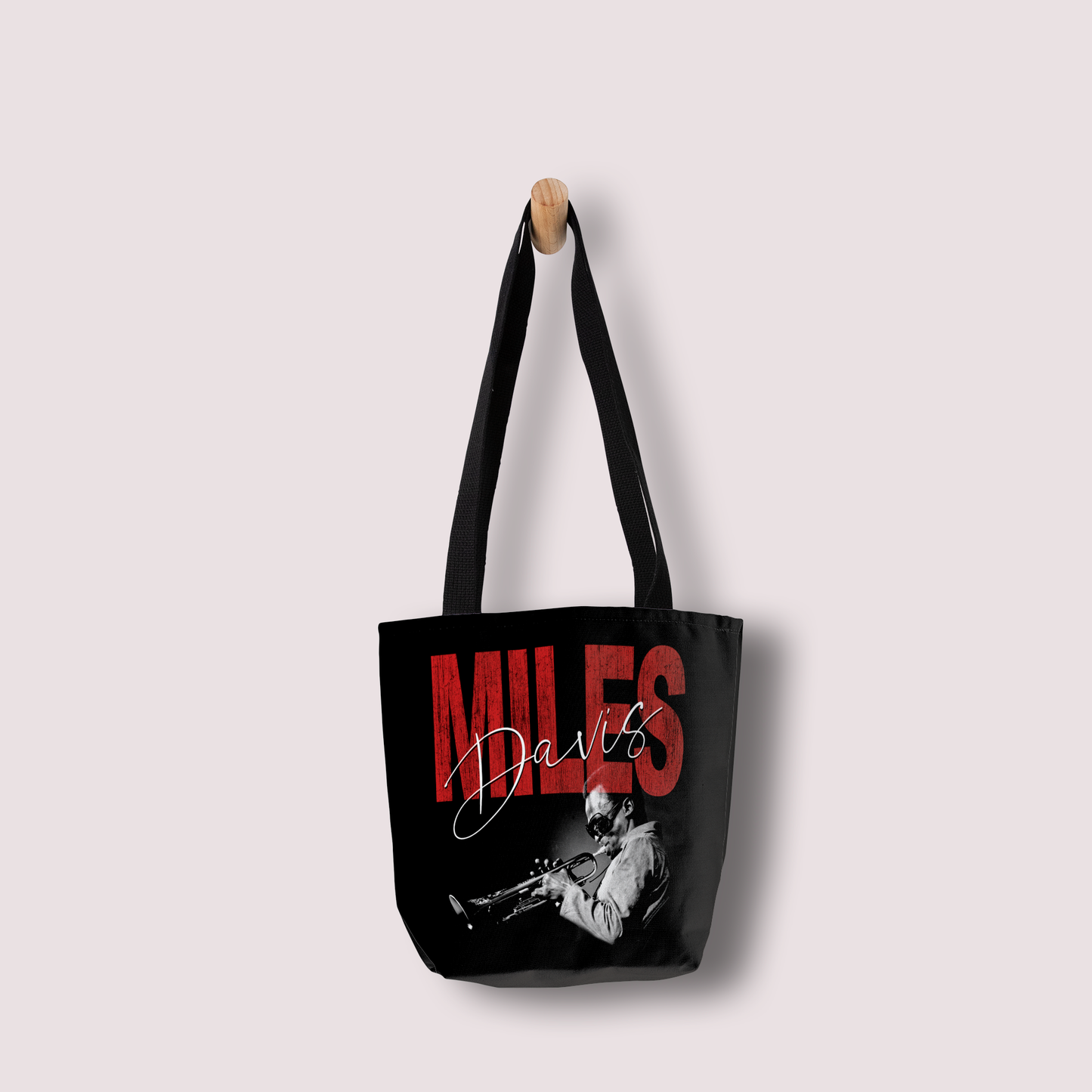 Miles Davis Distressed Photo and Miles Davis Distressed Photo with Tote Bag