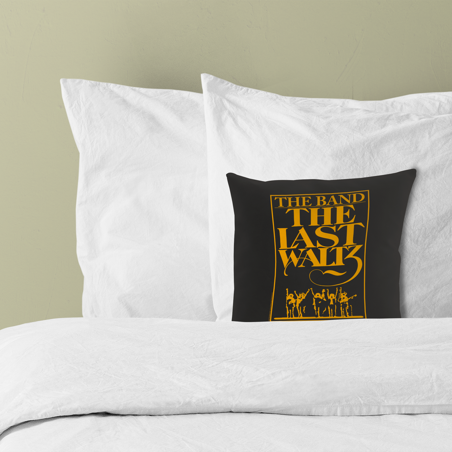 The Band The Last Waltz Yellow Print with Pillow square