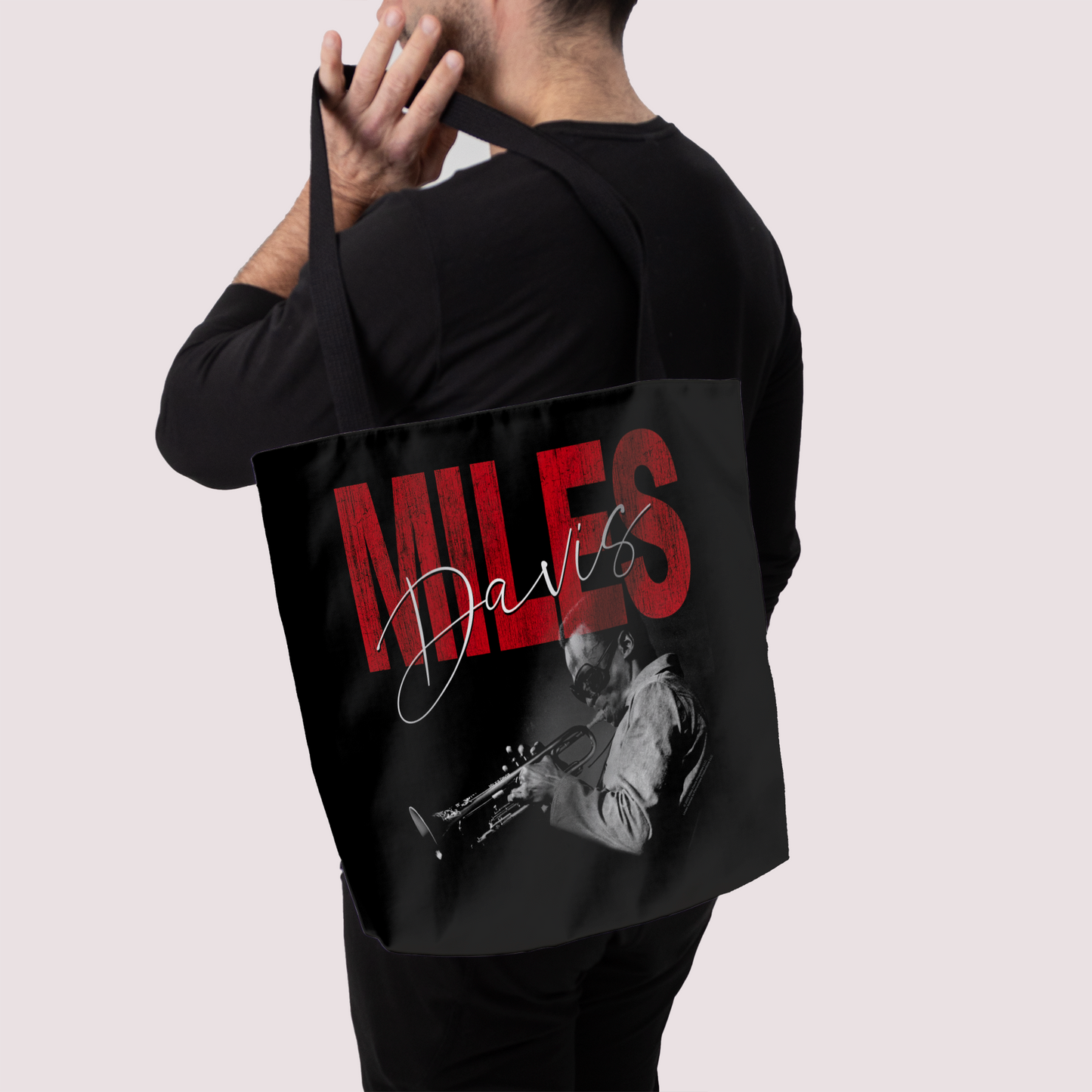 Miles Davis Distressed Photo and Miles Davis Distressed Photo with Tote Bag