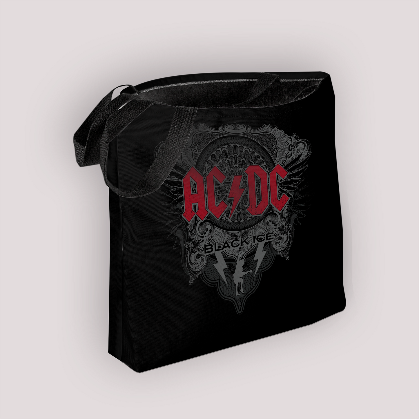 ACDC Black Ice with Red AOP and ACDC Black Ice with Red AOP with Tote Bag