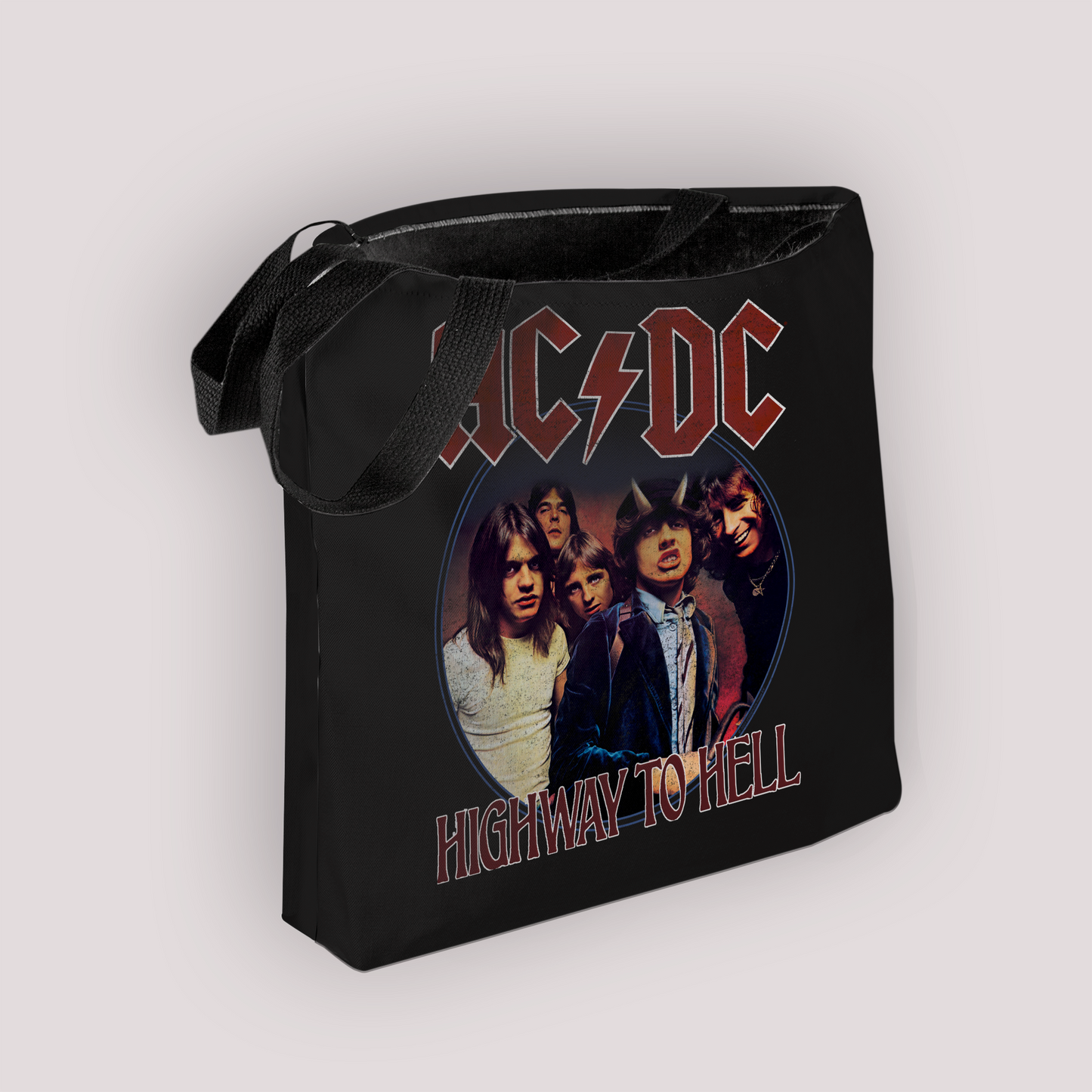 ACDC Highway To Hell Circle Tote Bag