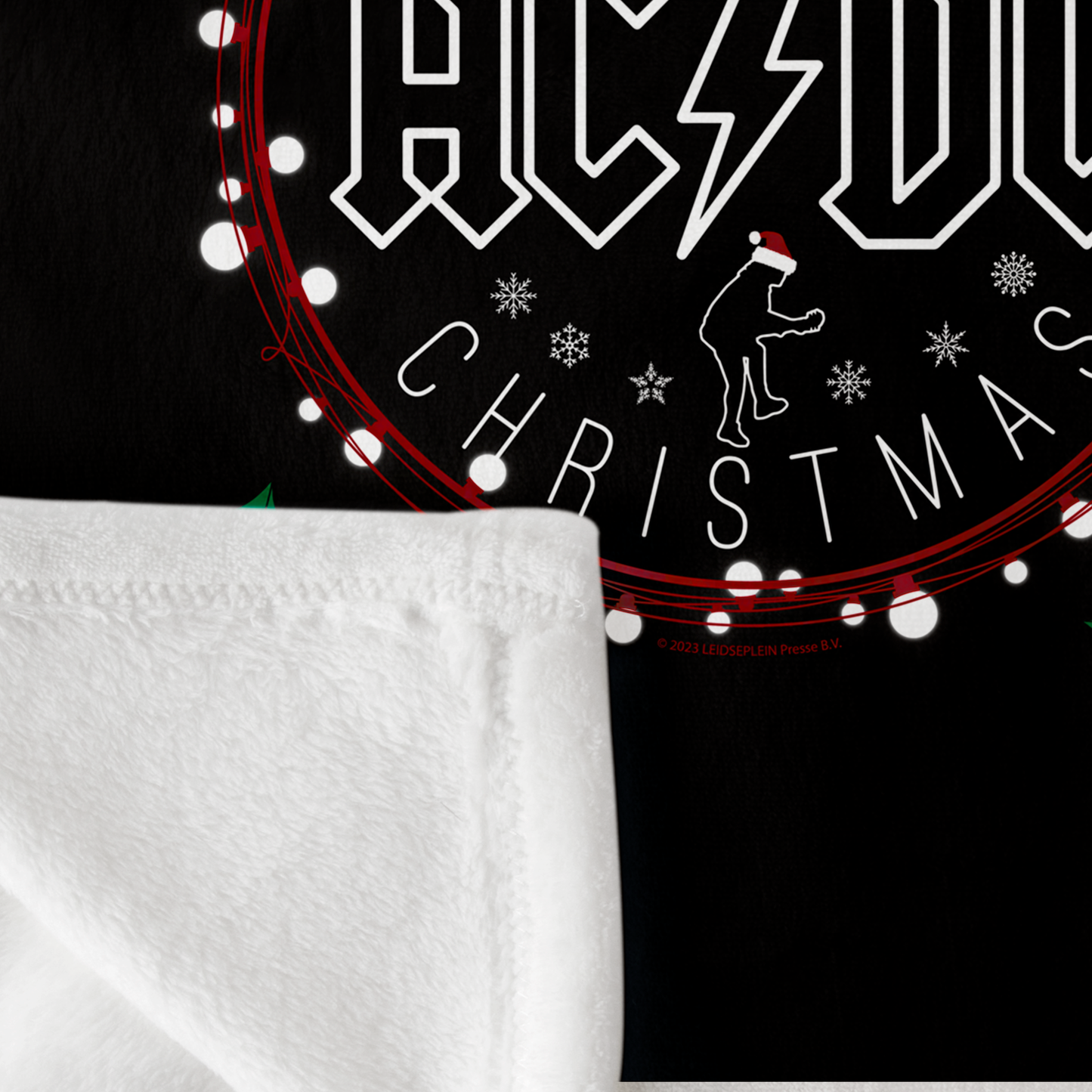 ACDC Christmas Circle Fleece Blanket