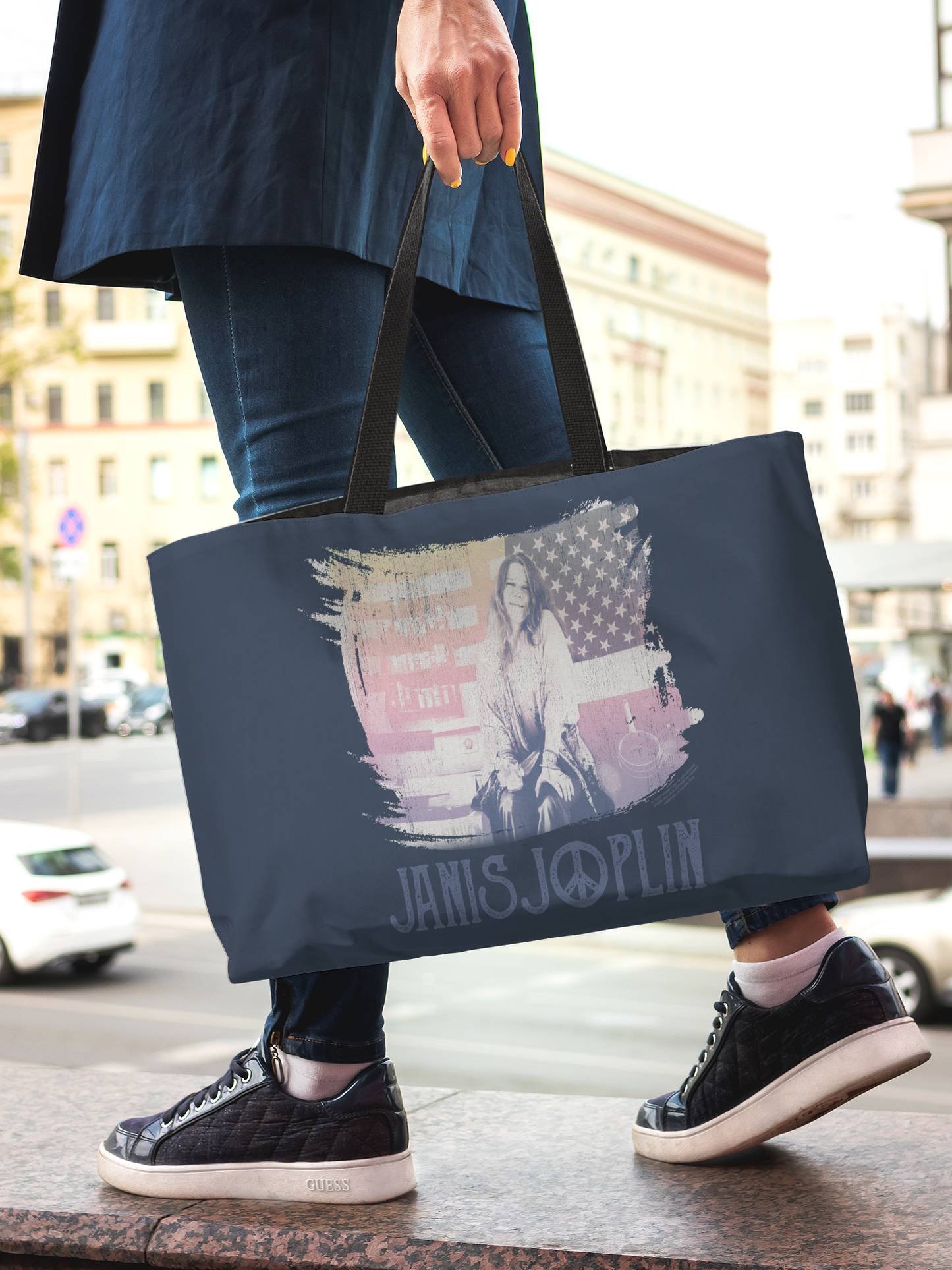 Janis Joplin Stove Flag and Stove Flag with Weekender Totebag