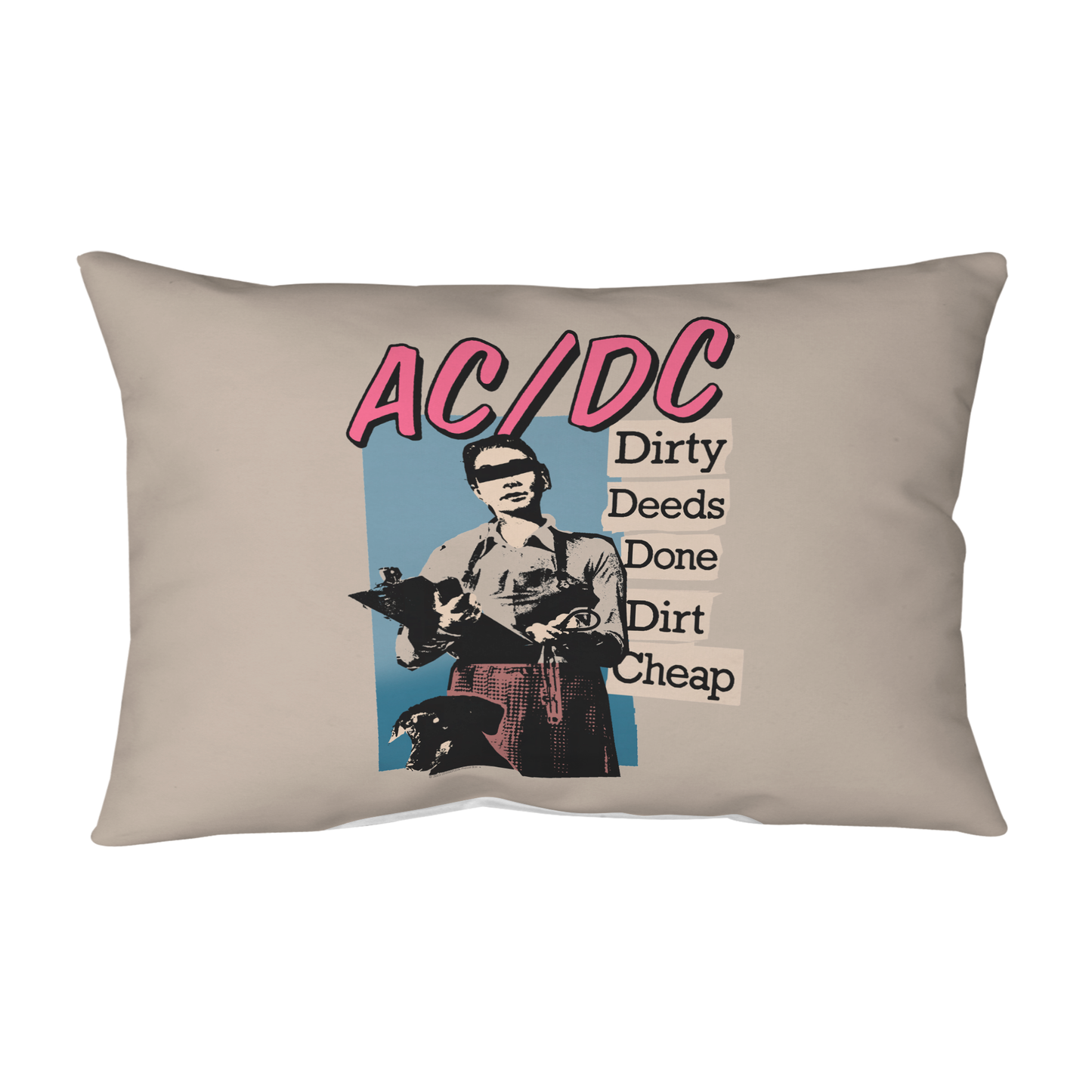 ACDC Dirty Deeds Done Dirt Cheap Pillow rectangular