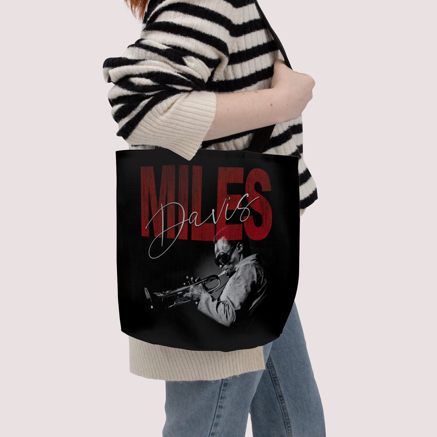 Miles Davis Distressed Photo and Miles Davis Distressed Photo with Tote Bag