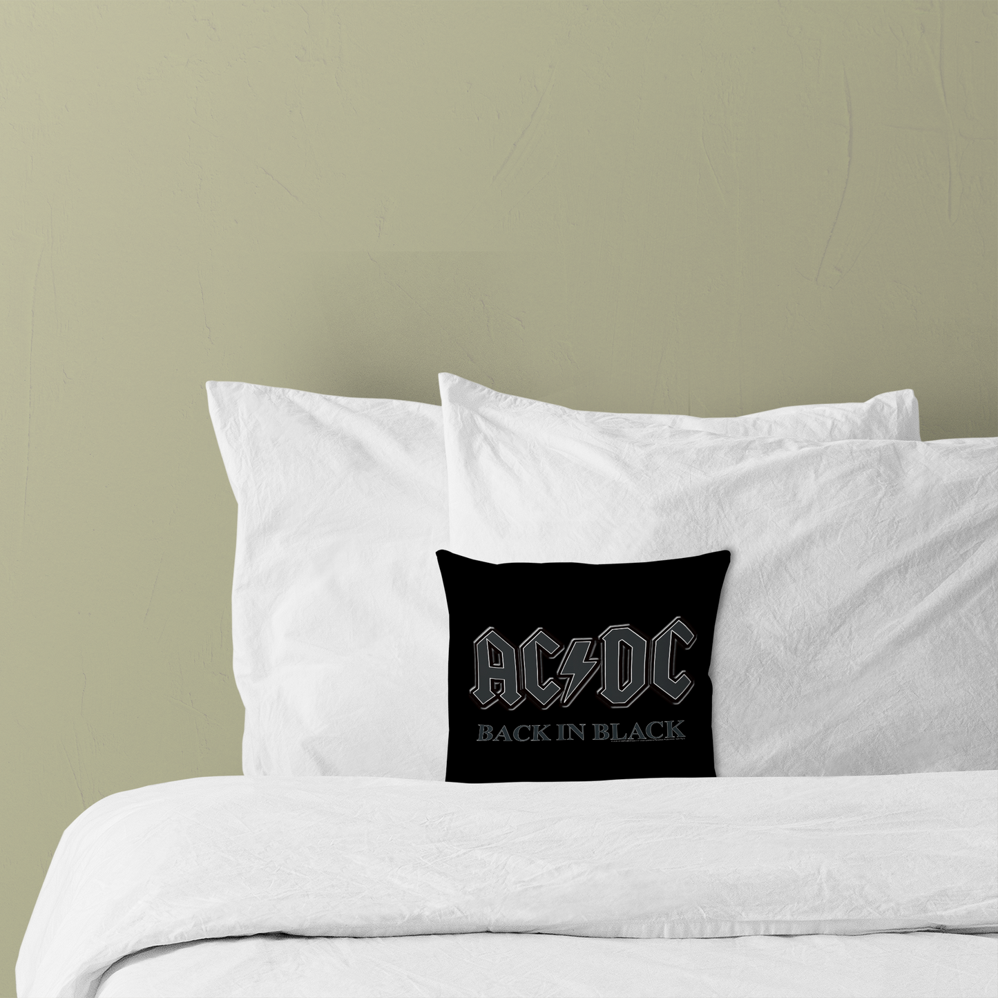 ACDC Back in Black Pillow