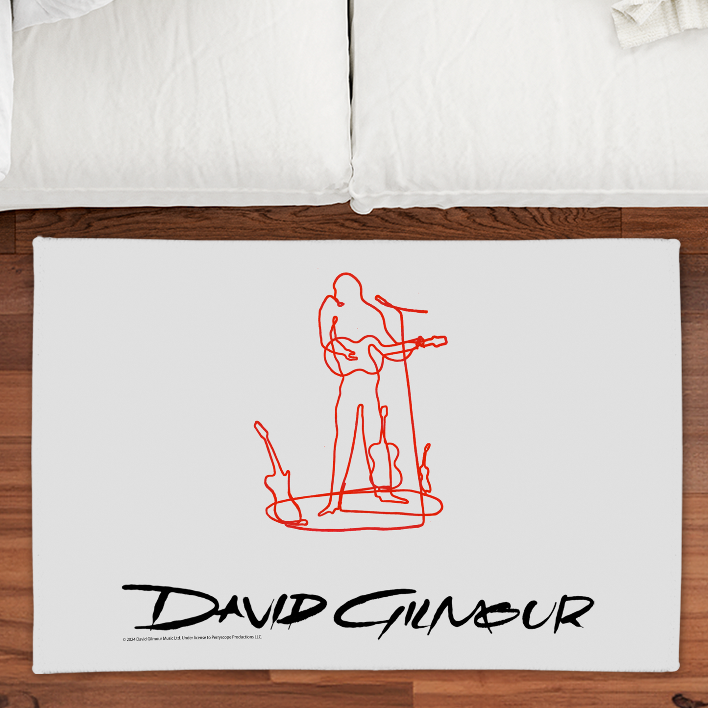 David Gilmour Line Art with Area Rug rectangular