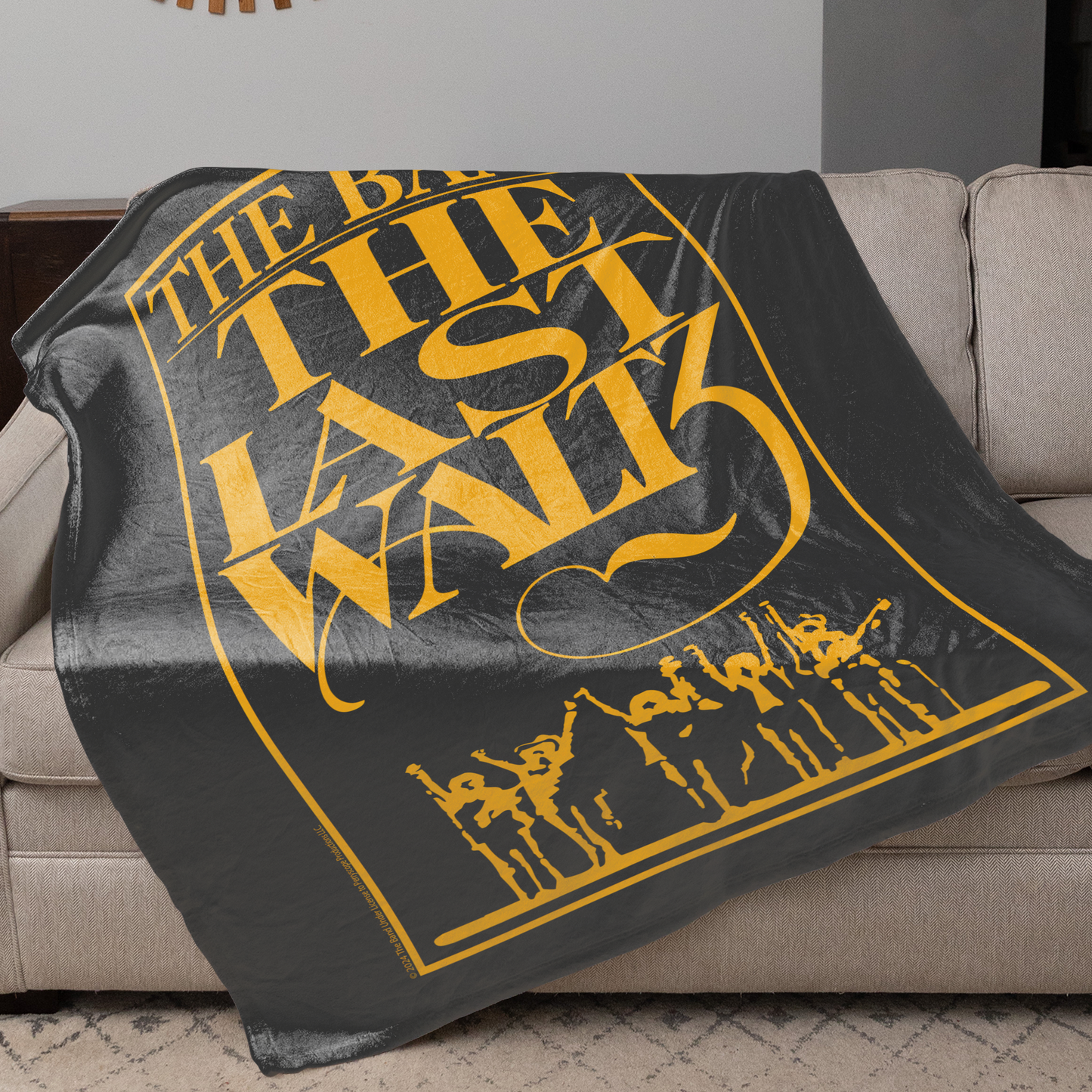 The Band The Last Waltz Yellow Print with Fleece Blanket