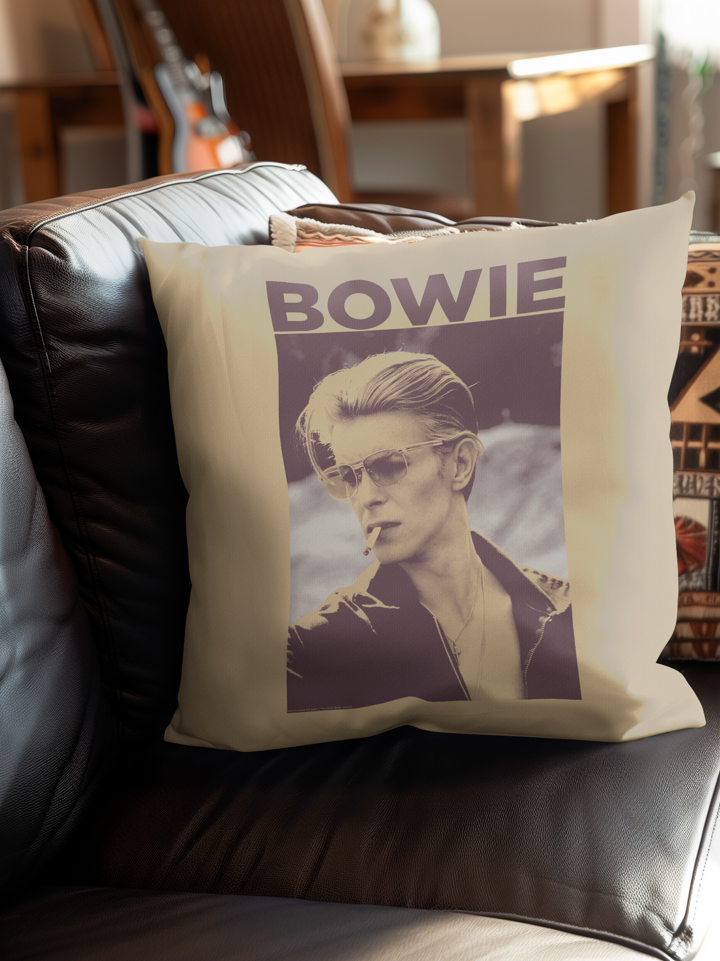 David Bowie Smoking Photograph Pillow