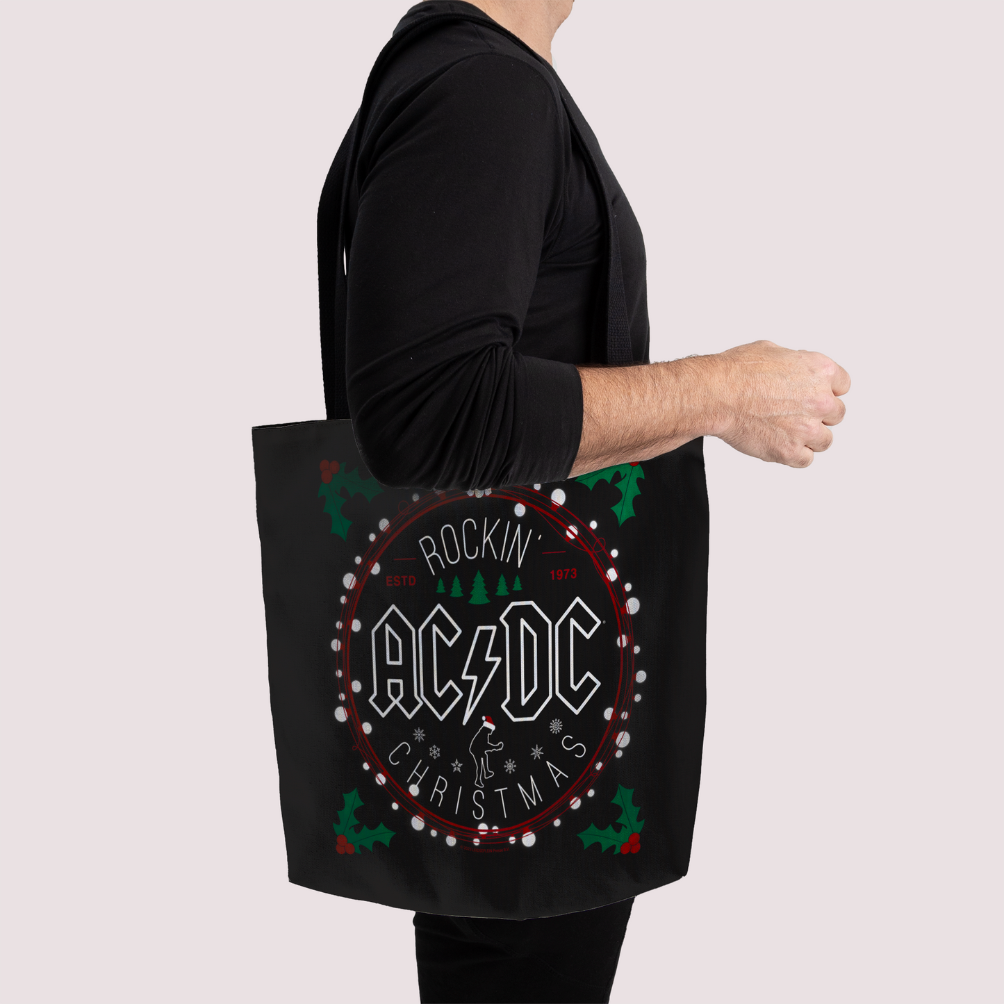 ACDC Christmas Circle Tote Bag