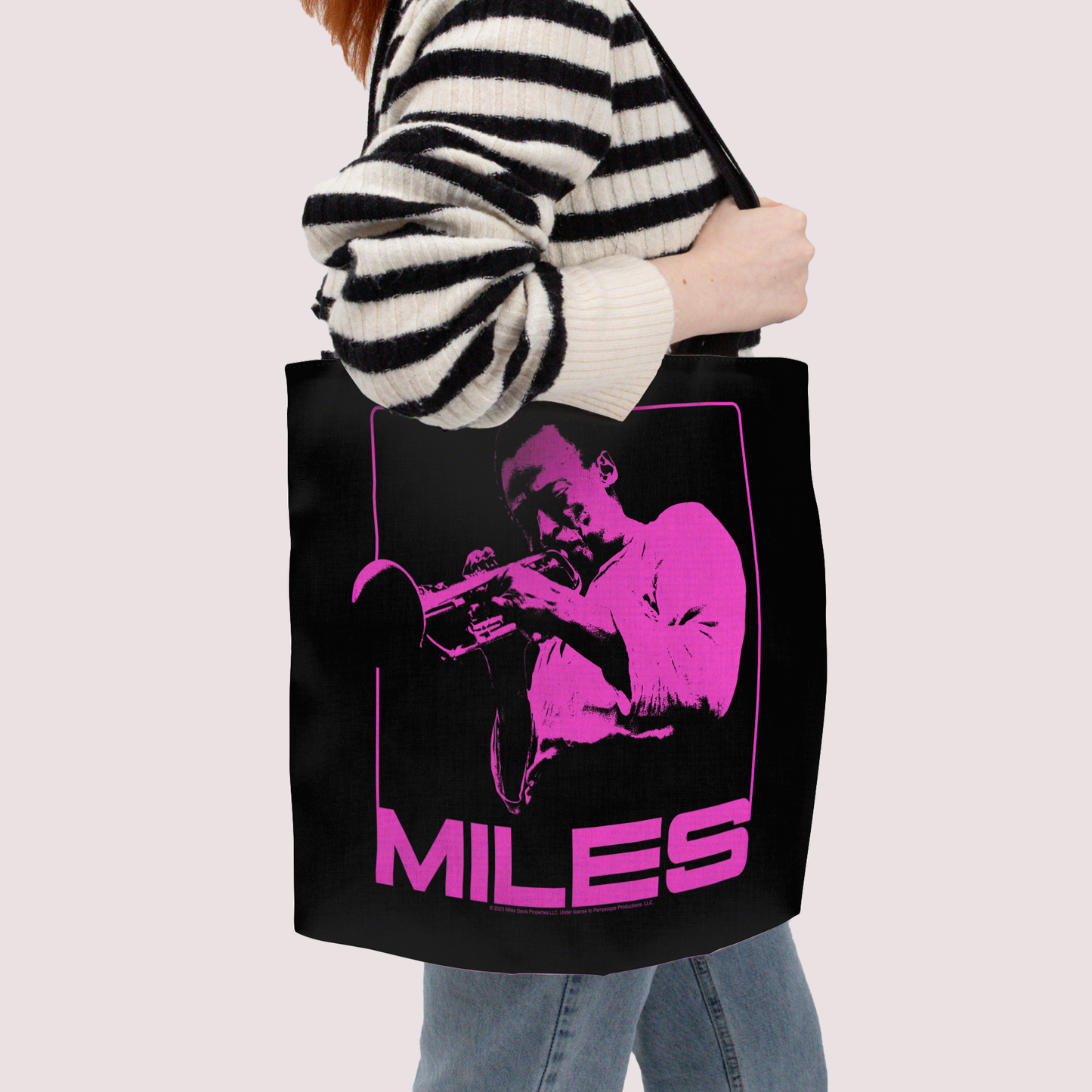 Miles Davis Pink Square and Miles Davis Pink Square with Tote Bag