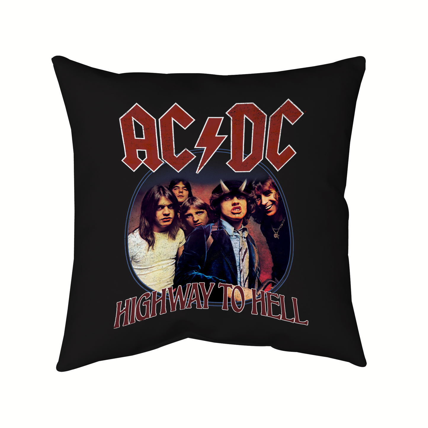 ACDC Highway To Hell Circle Pillow square