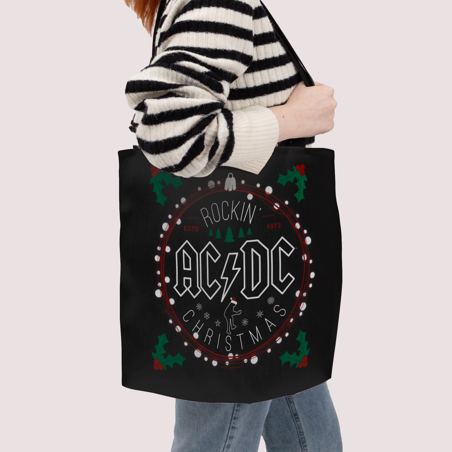 ACDC Christmas Circle Tote Bag