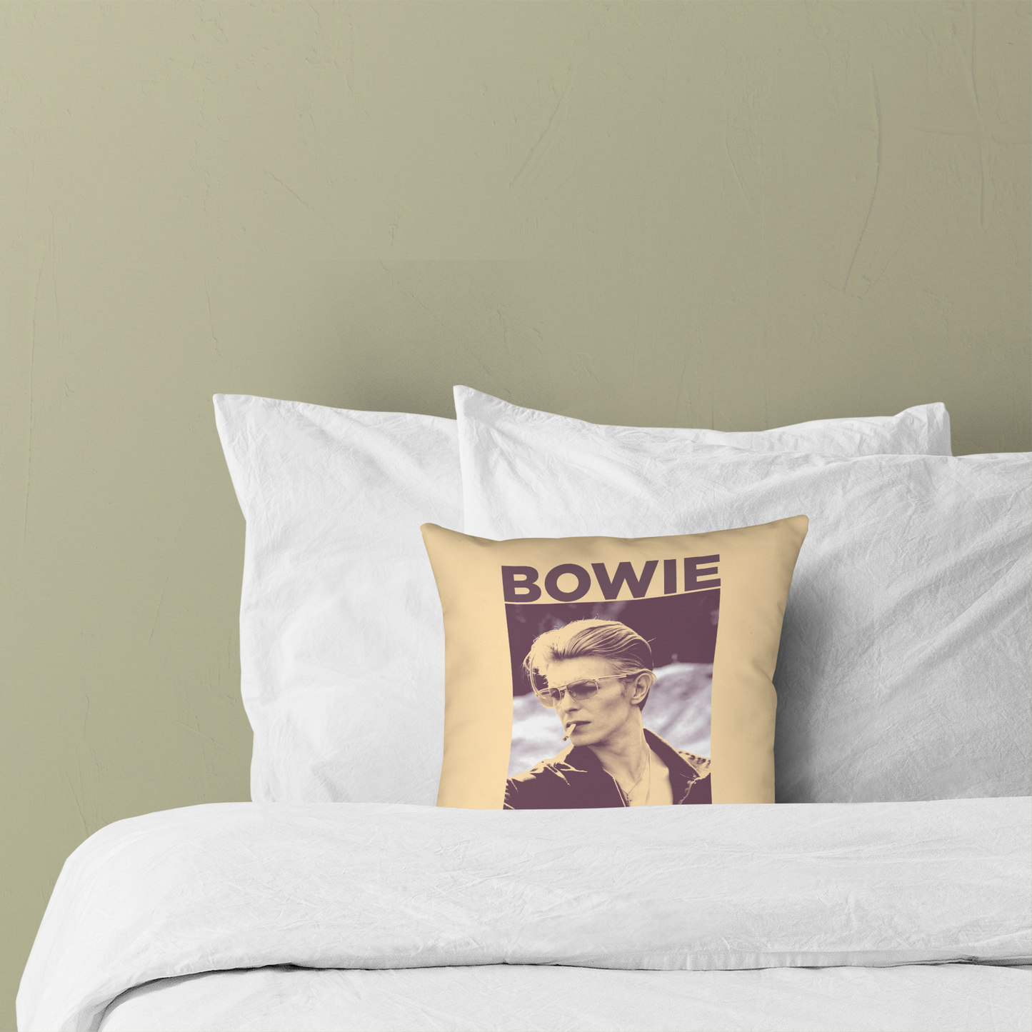 David Bowie Smoking Photograph Pillow