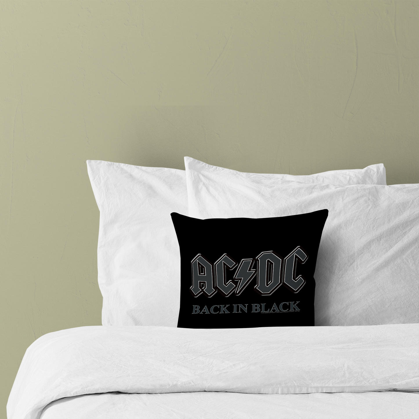 ACDC Back in Black Pillow