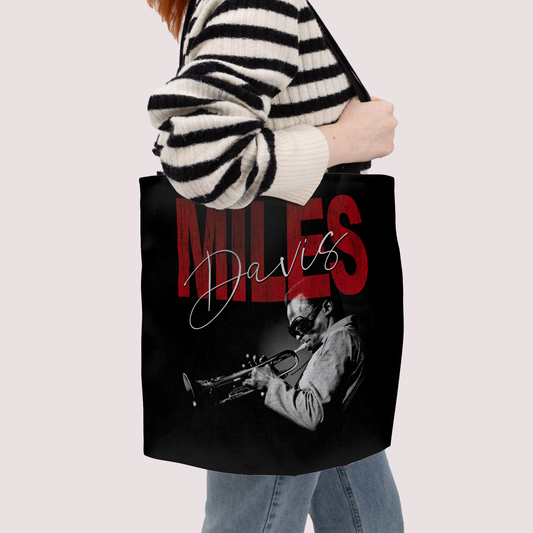 Miles Davis Distressed Photo and Miles Davis Distressed Photo with Tote Bag