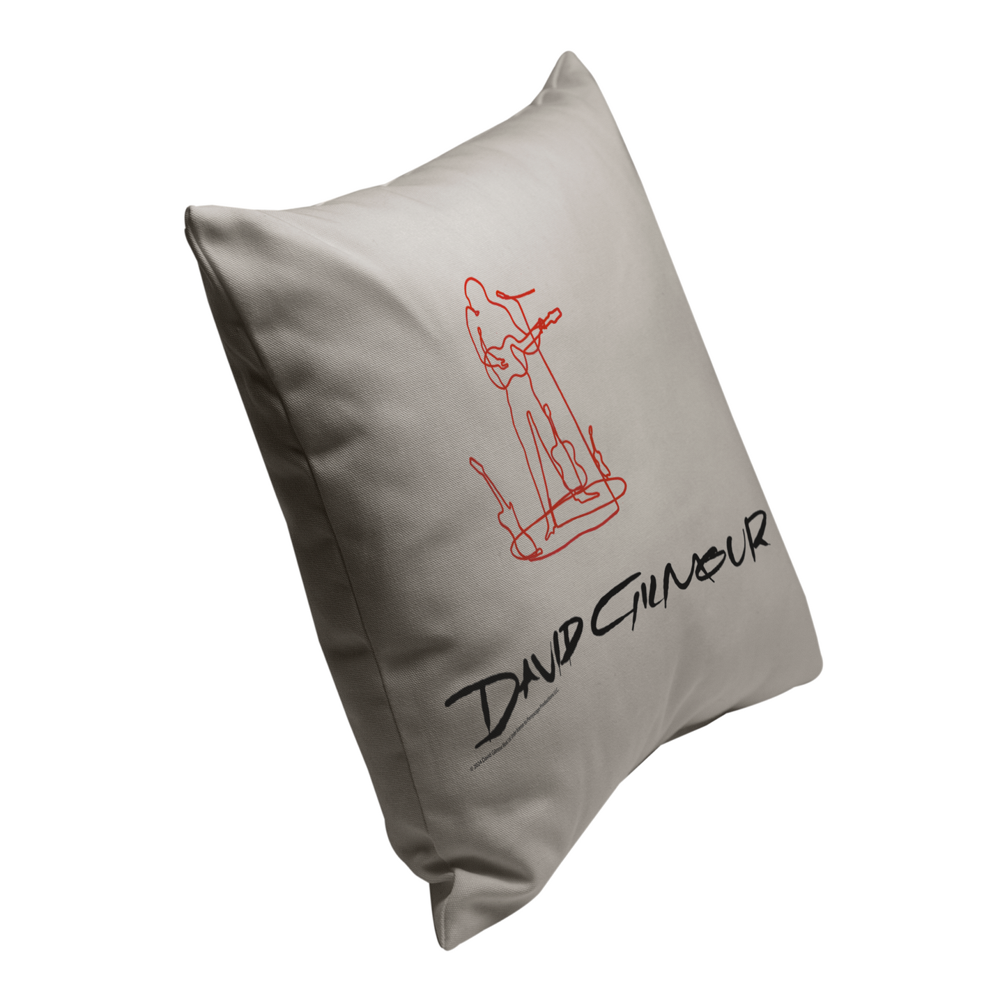 David Gilmour Line Art and David Gilmour Line Art with Throw Pillow