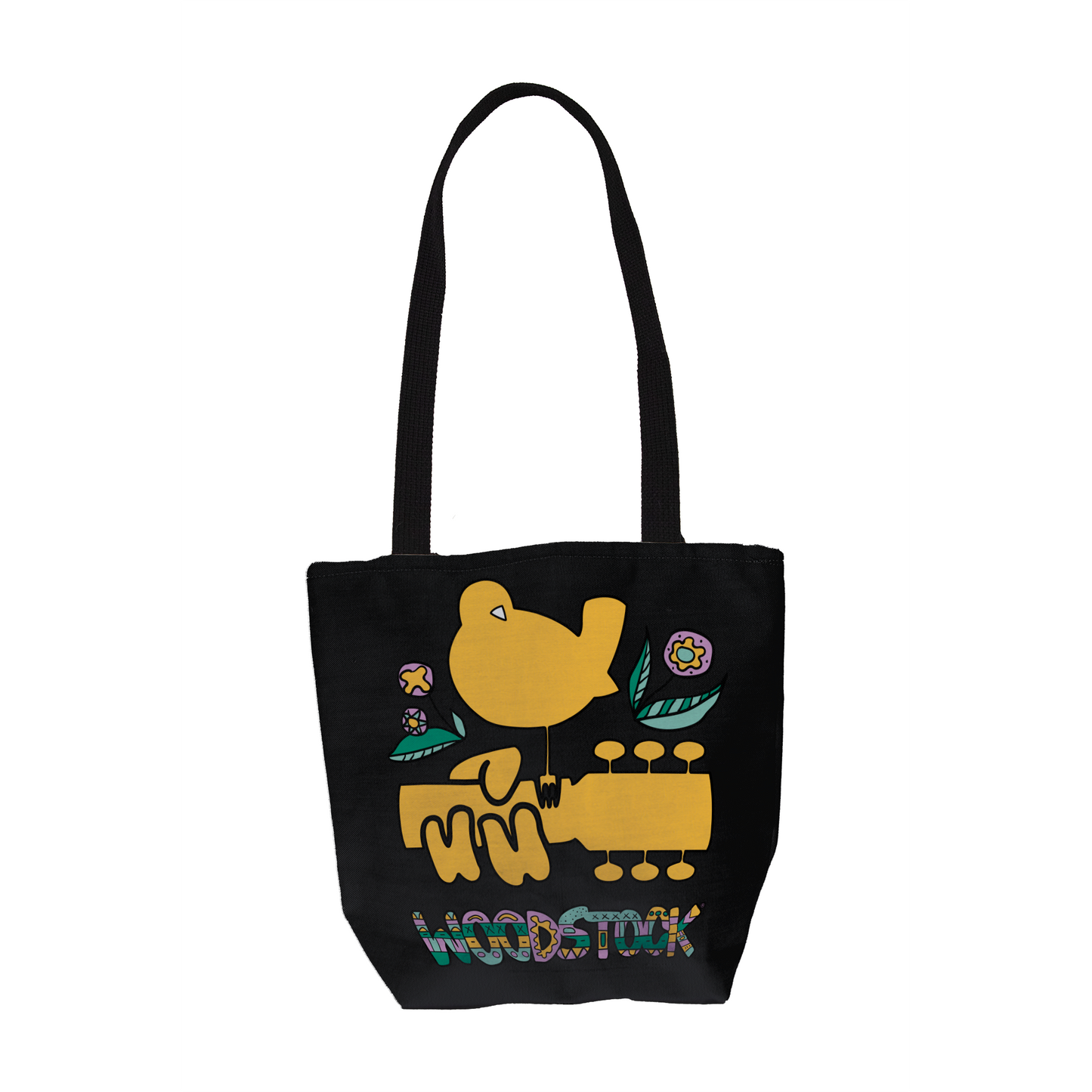 Woodstock Bird Aztec Black and Woodstock Bird Aztec Black with Tote Bag