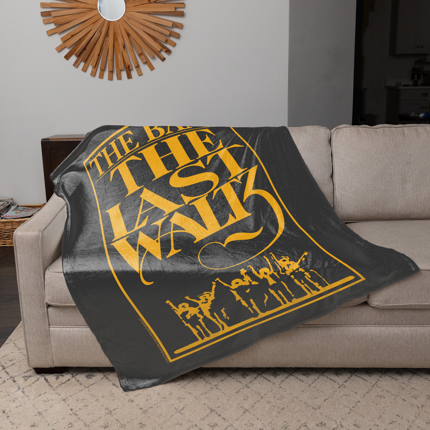 The Band The Last Waltz Yellow Print with Fleece Blanket