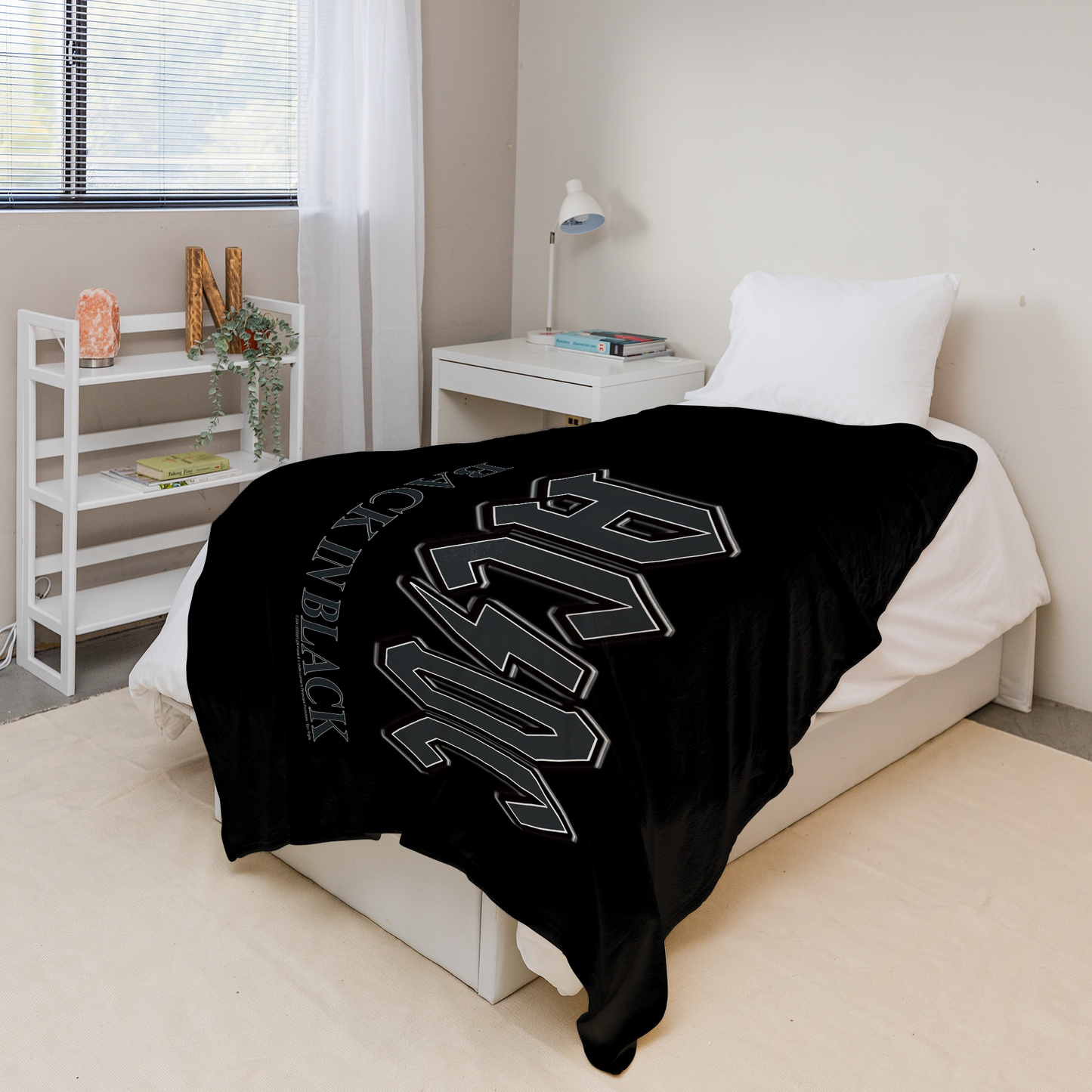 ACDC Back in Black Fleece Blanket