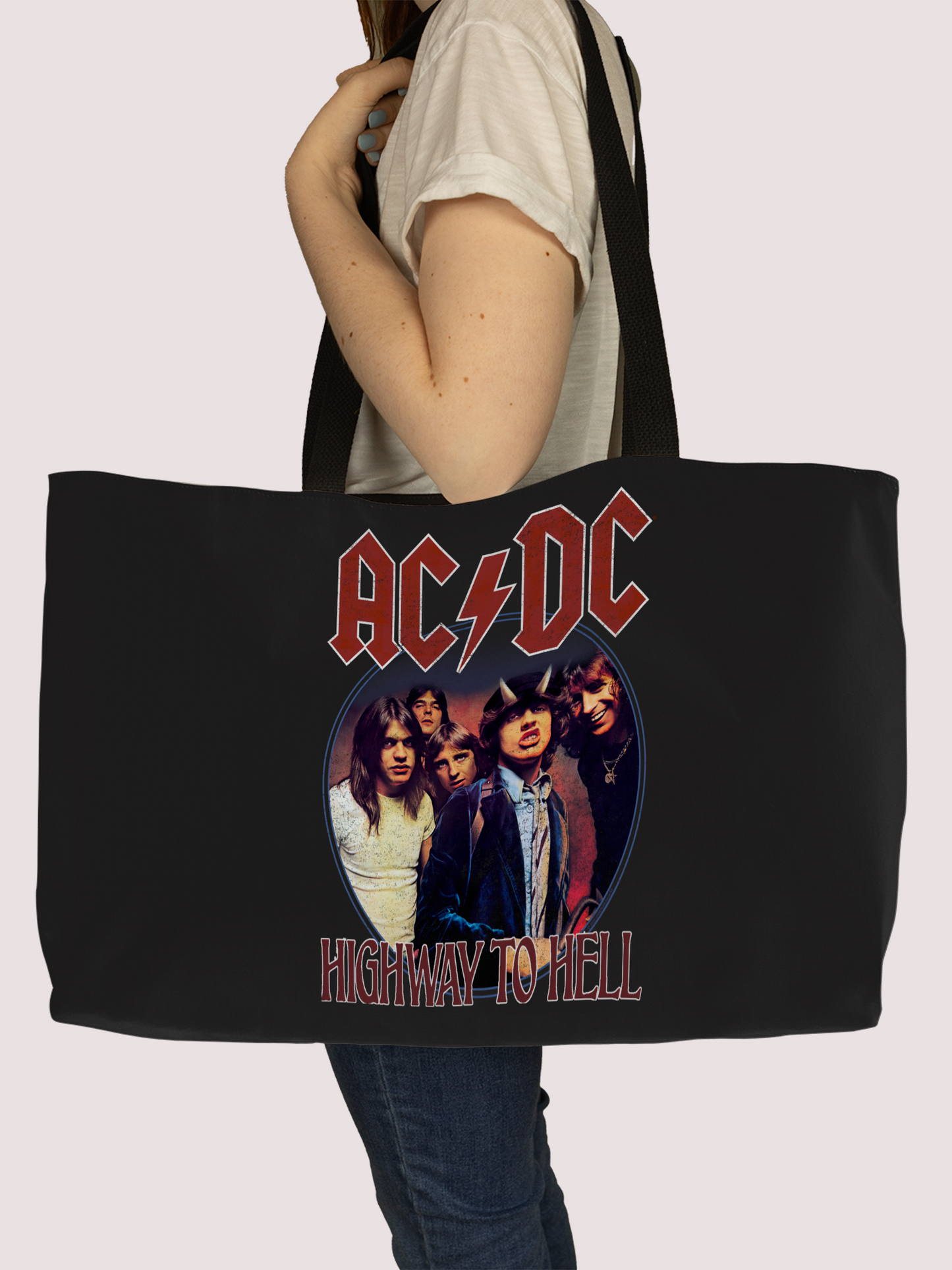 ACDC Highway To Hell Circle Weekender Totebag