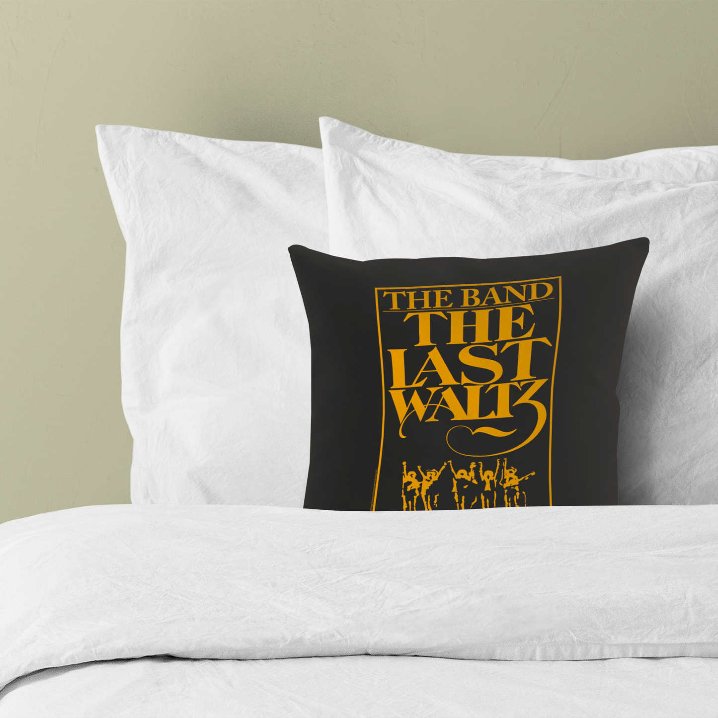 The Band The Last Waltz Yellow Print with Pillow square