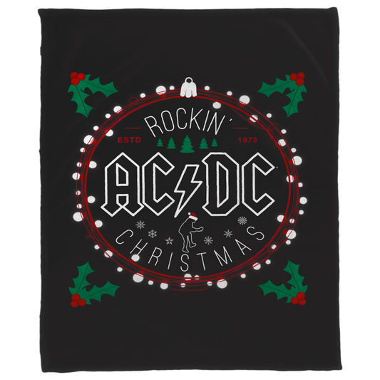 ACDC Christmas Circle Fleece Blanket