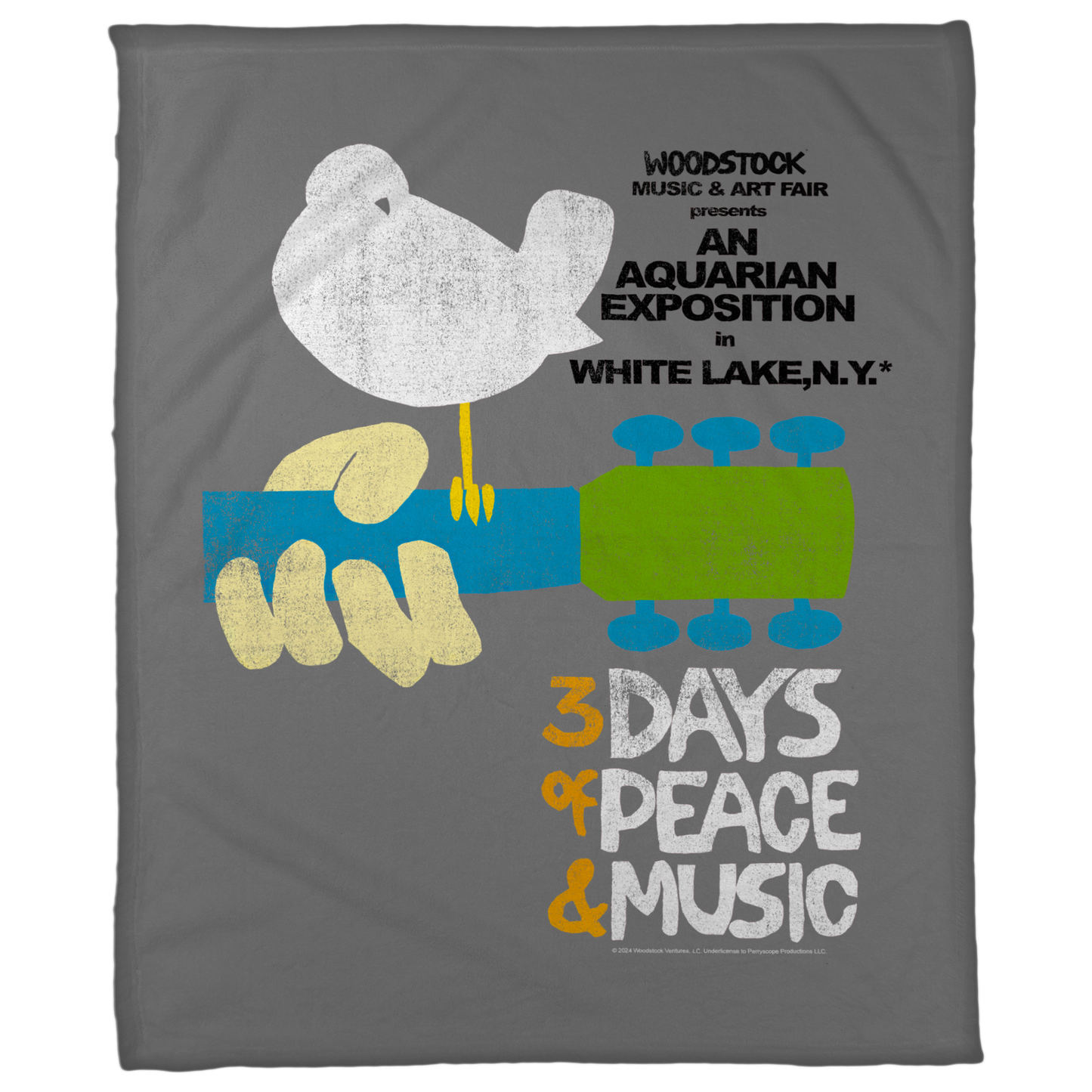 Woodstock Festival Poster with Fleece Blanket