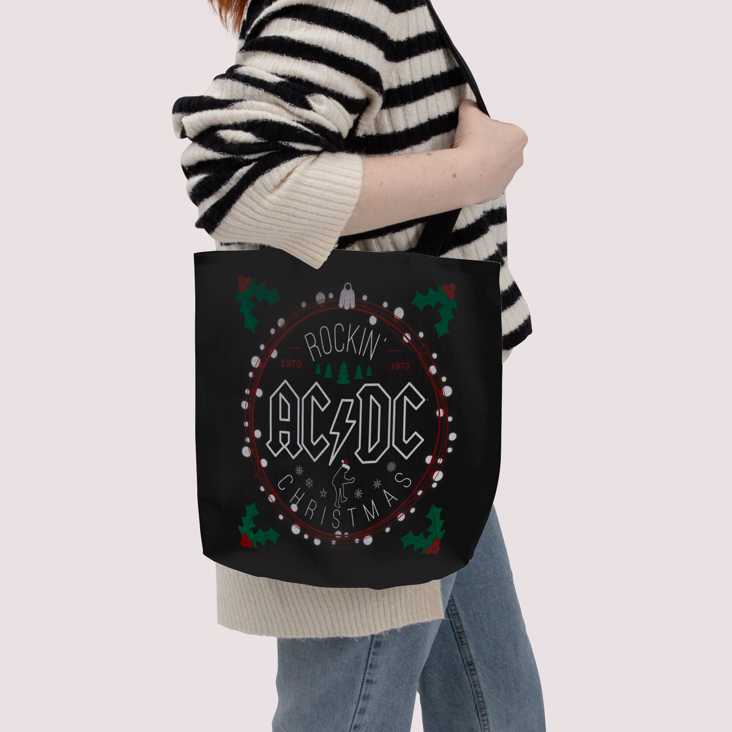 ACDC Christmas Circle Tote Bag