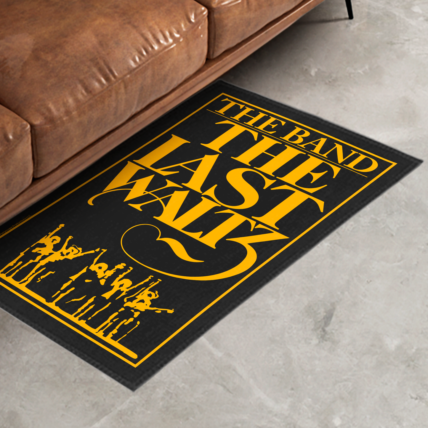 The Band The Last Waltz Yellow Print with Area Rug rectangular