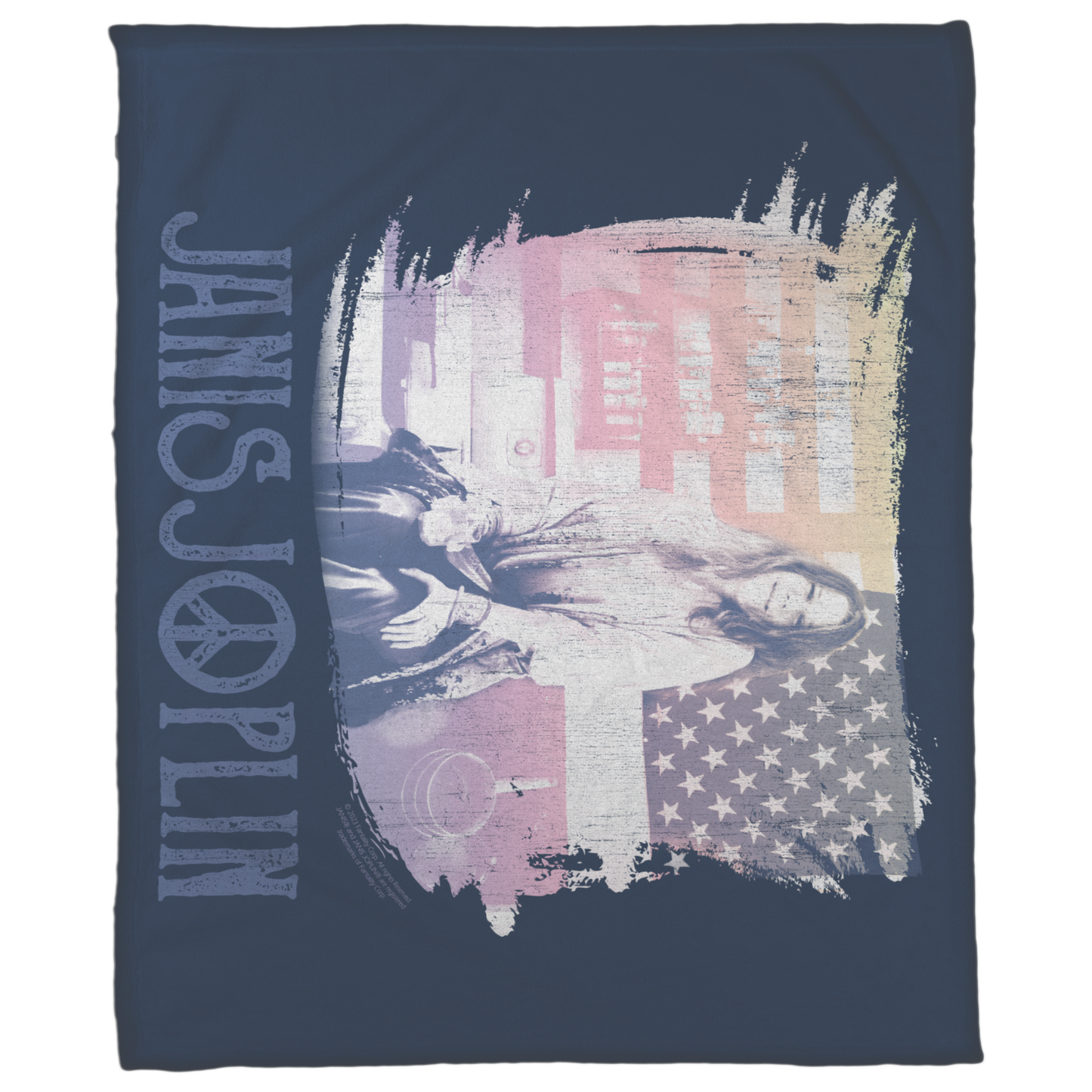 Janis Joplin Stove Flag with Fleece Blanket