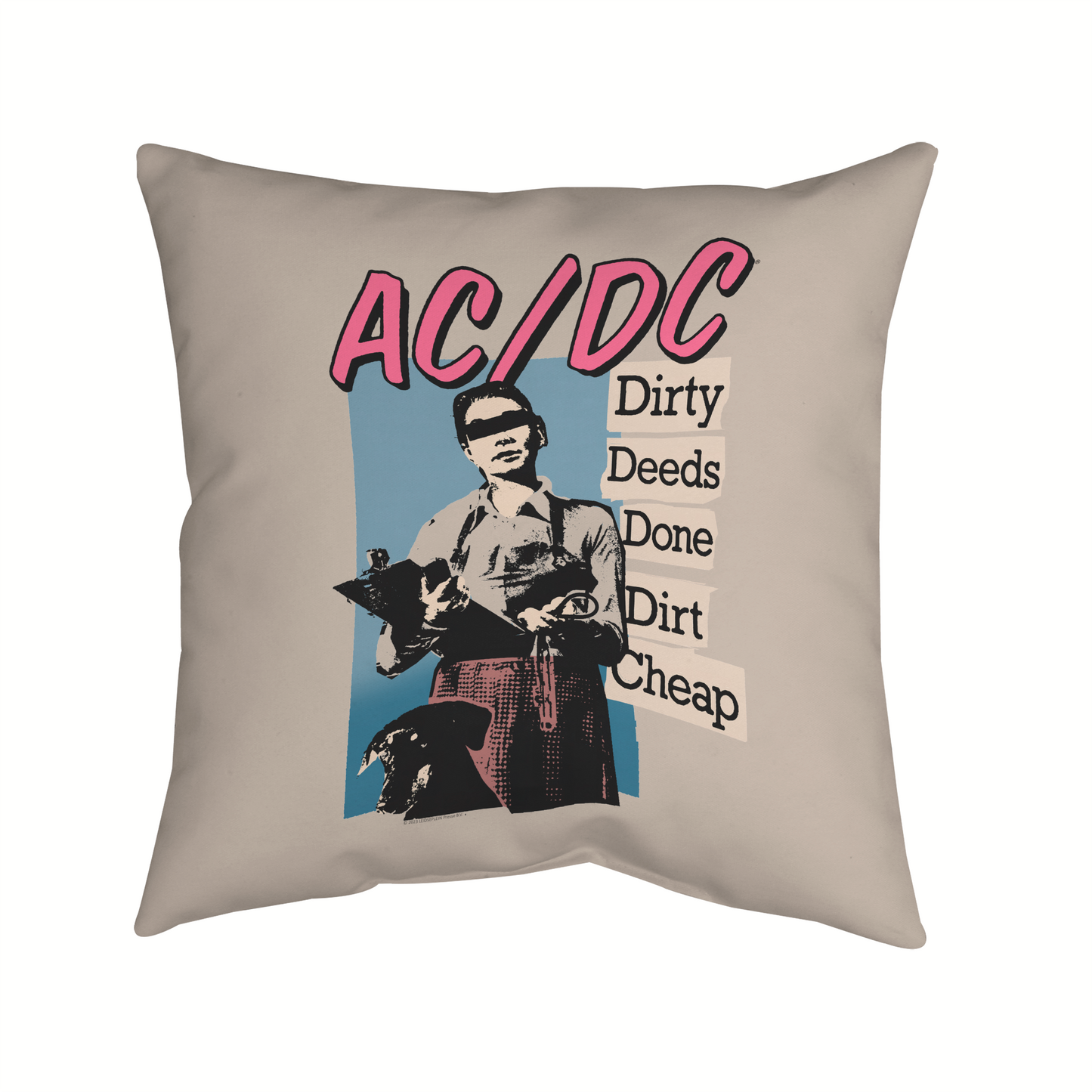 ACDC Dirty Deeds Done Dirt Cheap Pillow square