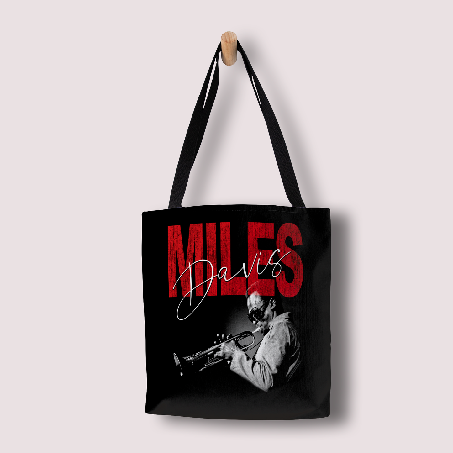 Miles Davis Distressed Photo and Miles Davis Distressed Photo with Tote Bag