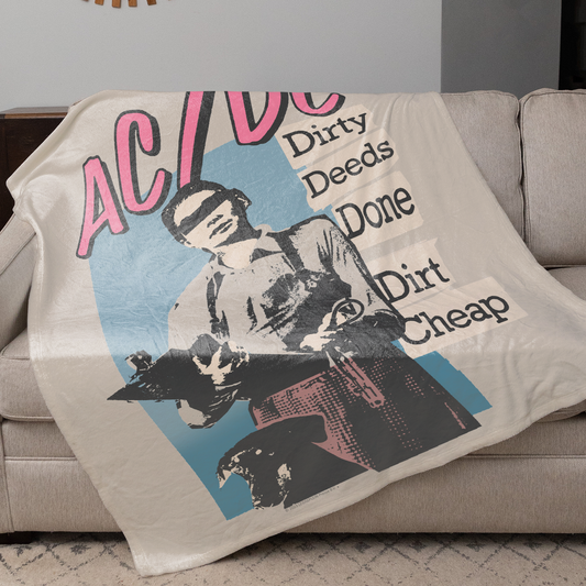 ACDC Dirty Deeds Done Dirt Cheap Fleece Blanket 50X60 Inches