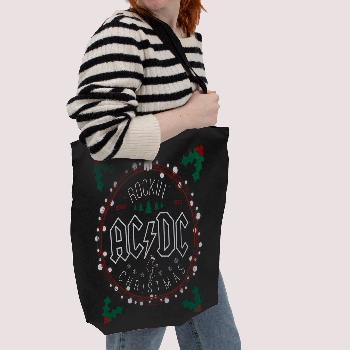 ACDC Christmas Circle Tote Bag