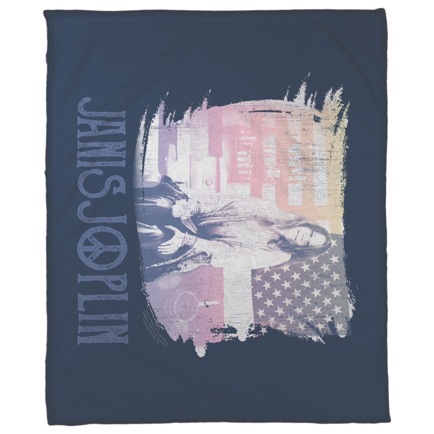 Janis Joplin Stove Flag with Fleece Blanket