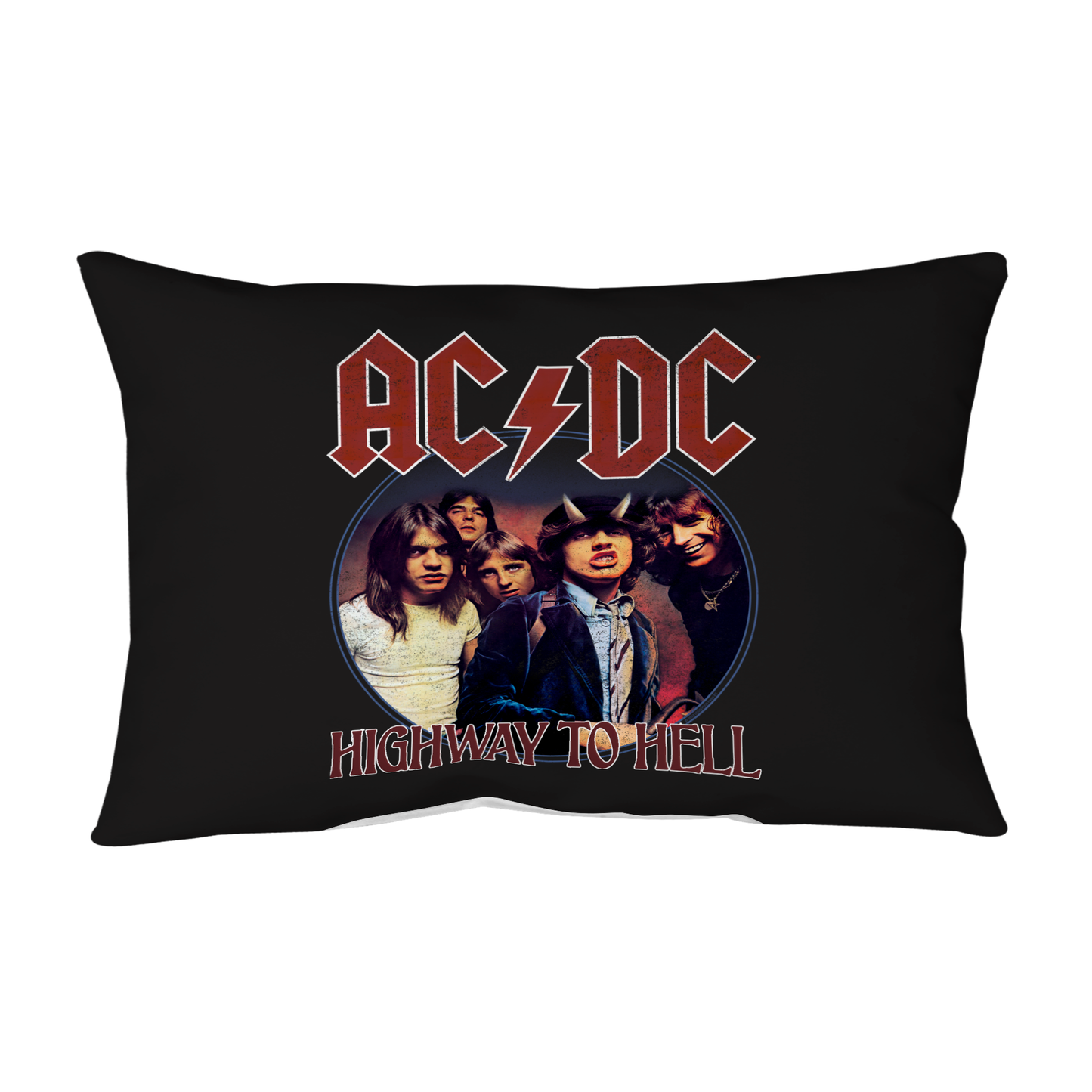 ACDC Highway To Hell Circle Pillow rectangular