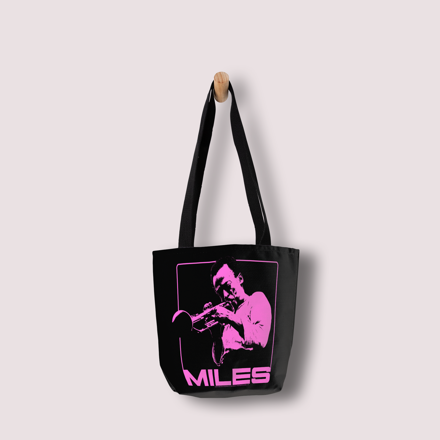 Miles Davis Pink Square and Miles Davis Pink Square with Tote Bag