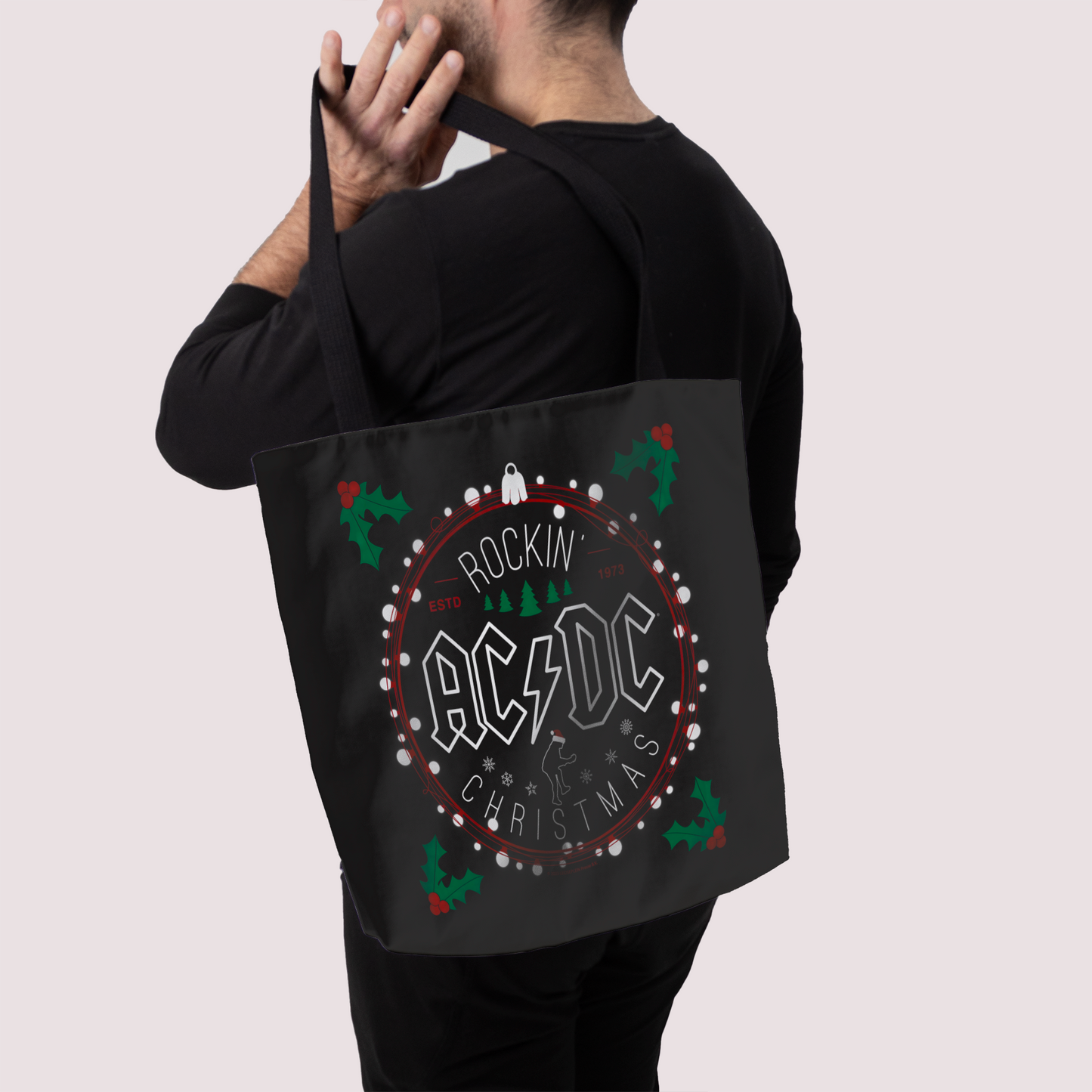 ACDC Christmas Circle Tote Bag