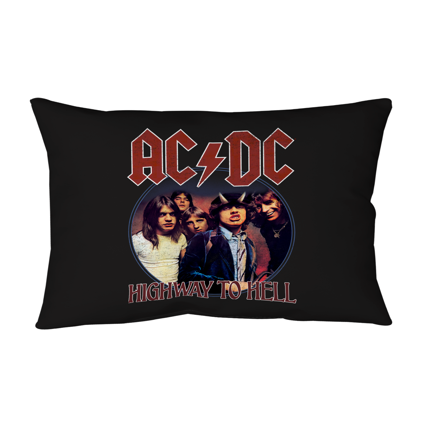 ACDC Highway To Hell Circle Pillow rectangular