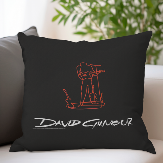 David Glimour Sketched Art White with Pillow square