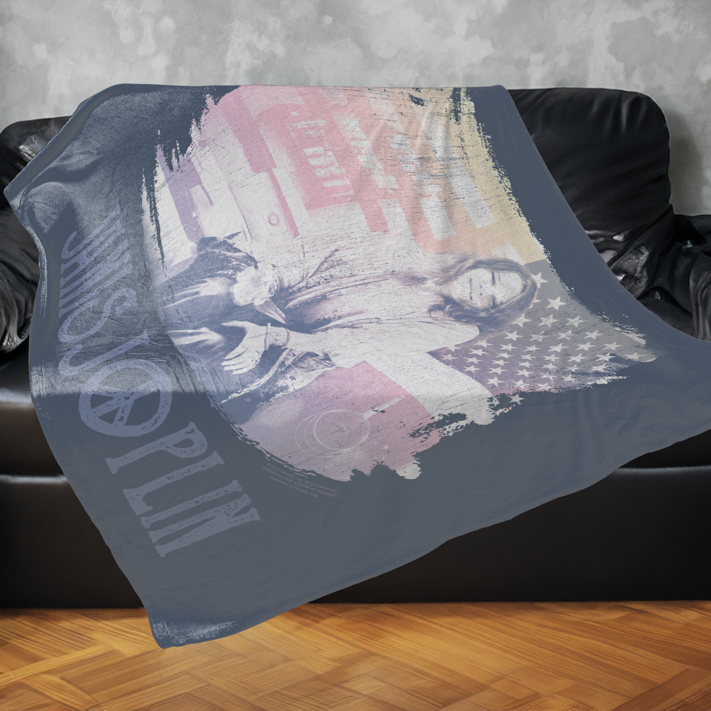 Janis Joplin Stove Flag with Fleece Blanket