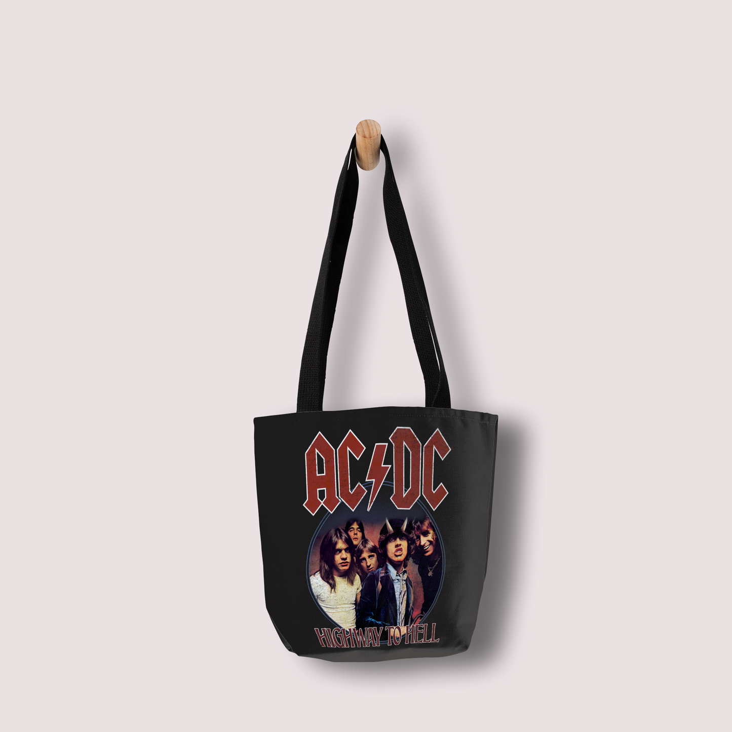 ACDC Highway To Hell Circle Tote Bag