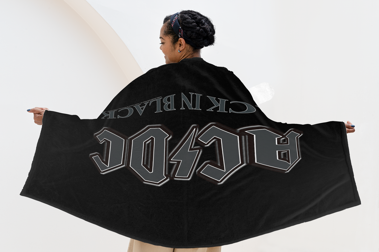 ACDC Back in Black Fleece Blanket