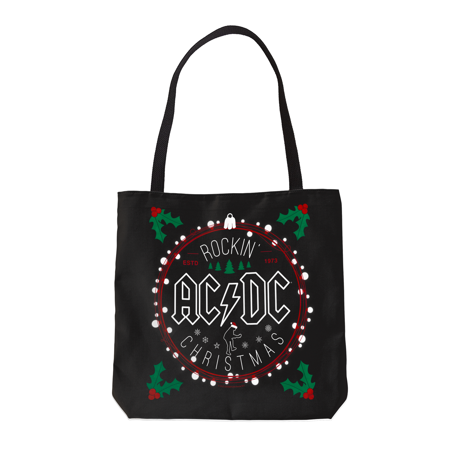 ACDC Christmas Circle Tote Bag