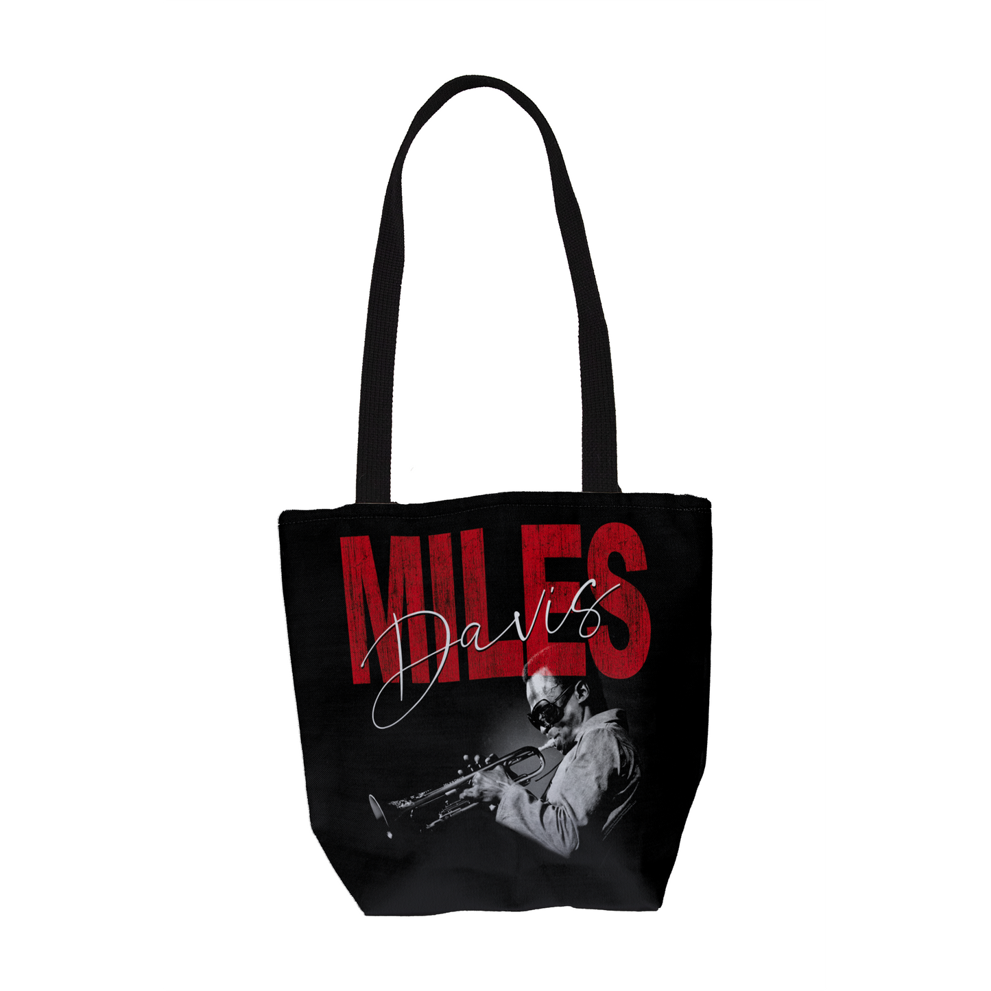 Miles Davis Distressed Photo and Miles Davis Distressed Photo with Tote Bag