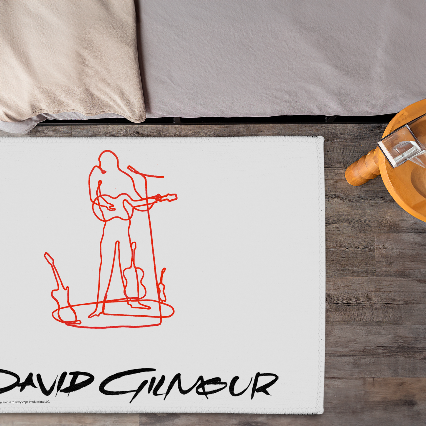 David Gilmour Line Art with Area Rug rectangular