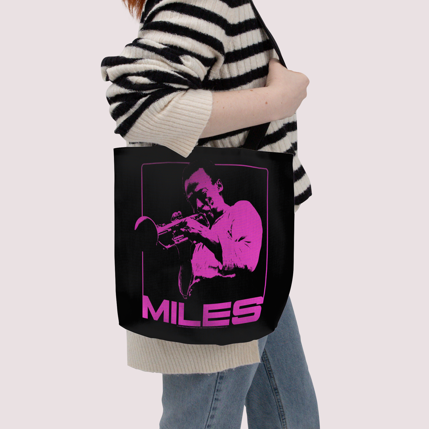 Miles Davis Pink Square and Miles Davis Pink Square with Tote Bag